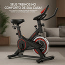 Bicicleta Ergométrica Bike Spinning – Bike Treino em Casa, Academia, Exercícios Cardio e Emagrecimento, Design Confortável e Ajustável, Vertical Silenciosa
