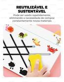 Livro de Desenvolvimento Infantil Buzz® + 8 Canetinhas e Apagador de Brinde